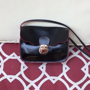 Cute black with red interior mini bags